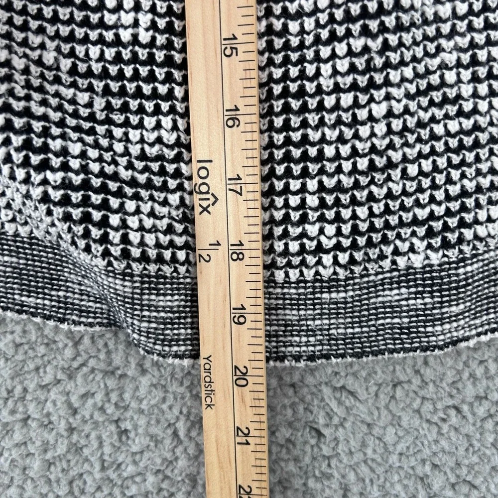A.N.A Sweater Women Large Black White‎ Long Sleeves A New Approach Blend Cotton